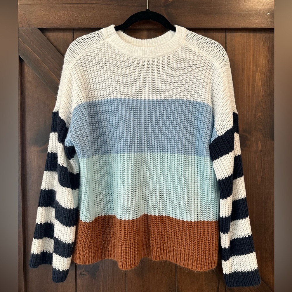 Striped Knit Sweater - Picture 1 of 3